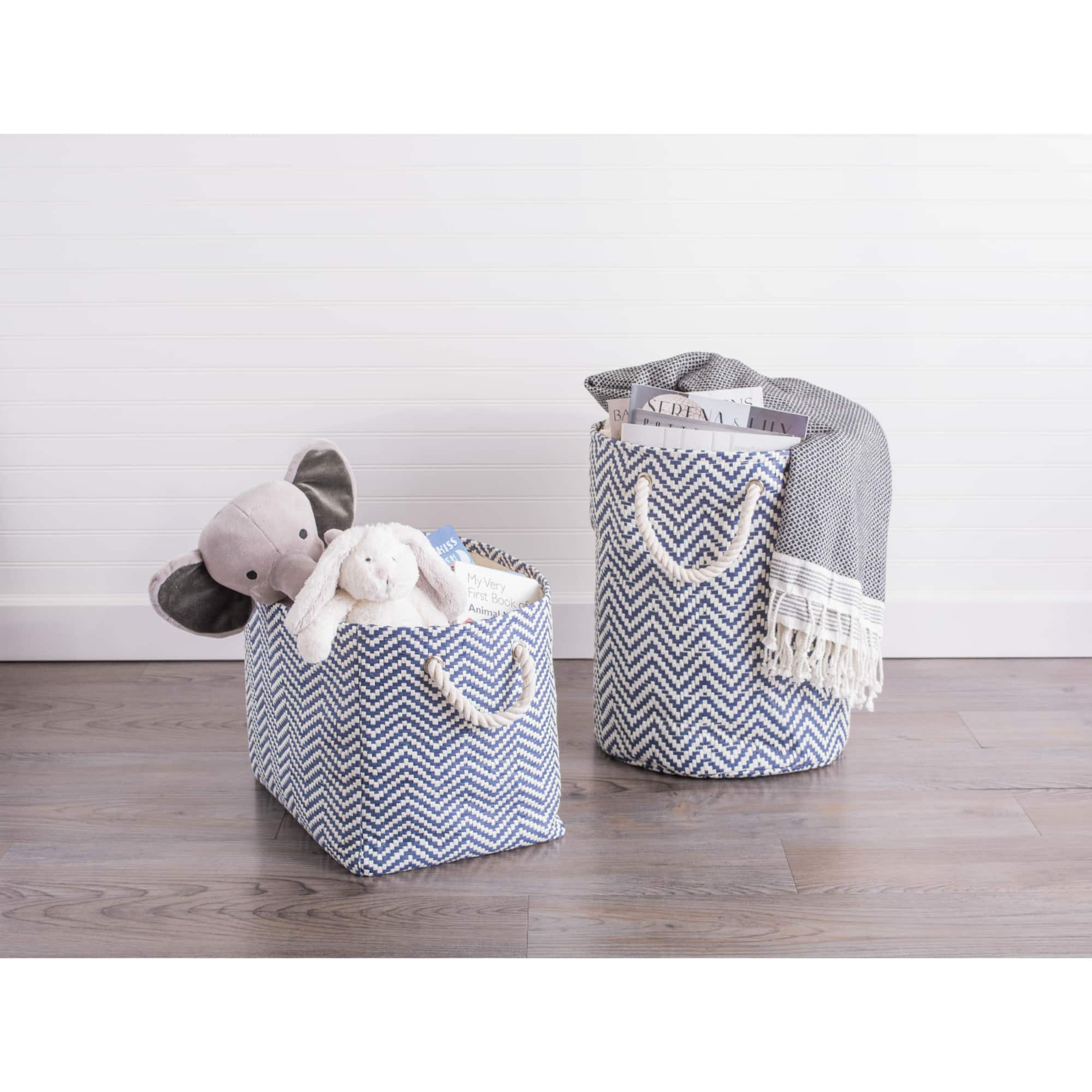 DII® Medium Round Chevron Paper Bin